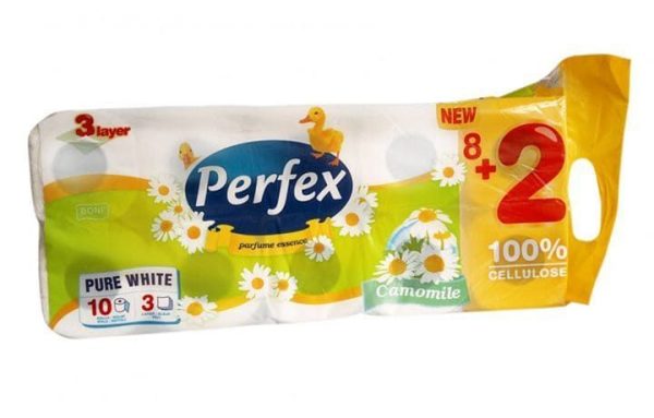 Hartie igienica Perfex 3 str. Parfumata Musetel 8+2 – poza 1