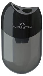 ASCUTITOARE PLASTIC DUBLA CU CONTAINER NEAGRA FABER-CASTELL – poza 1