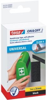 BANDA ADEZIVA CU ARICI 1M*20MM NEAGRA TESA – poza 1