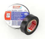 BANDA ADEZIVA ELECTROIZOLATOARE 20M*19MM NEAGRA TESA – poza 2