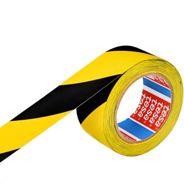 BANDA ADEZIVA MARCARE GALBEN/NEGRU 33M 50MM TESA – poza 1