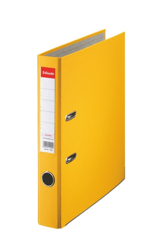 BIBLIORAFT PLASTIFIAT 5CM GALBEN ECONOMY ESSELTE – poza 1