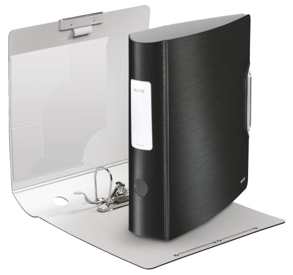 BIBLIORAFT PLASTIFIAT 7.5CM 180GRADE NEGRU SATIN ACTIVE STYLE LE – poza 2