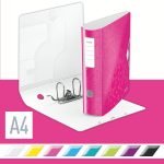 BIBLIORAFT PLASTIFIAT 7.5CM 180GRADE ROZ METALIZAT ACTIVE LEITZ – poza 3