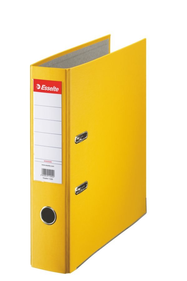 BIBLIORAFT PLASTIFIAT 7.5CM GALBEN ECONOMY ESSELTE – poza 1