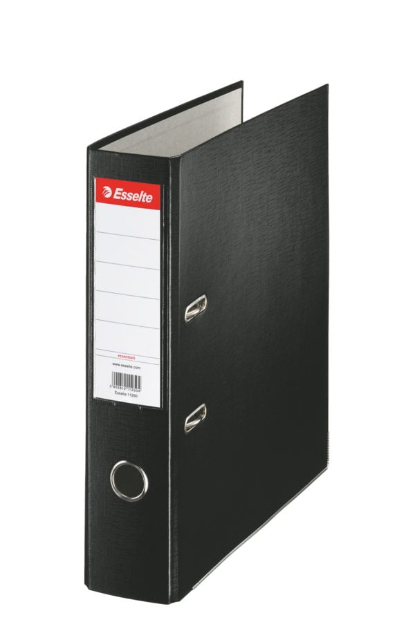 BIBLIORAFT PLASTIFIAT 7.5CM NEGRU ECONOMY ESSELTE – poza 1