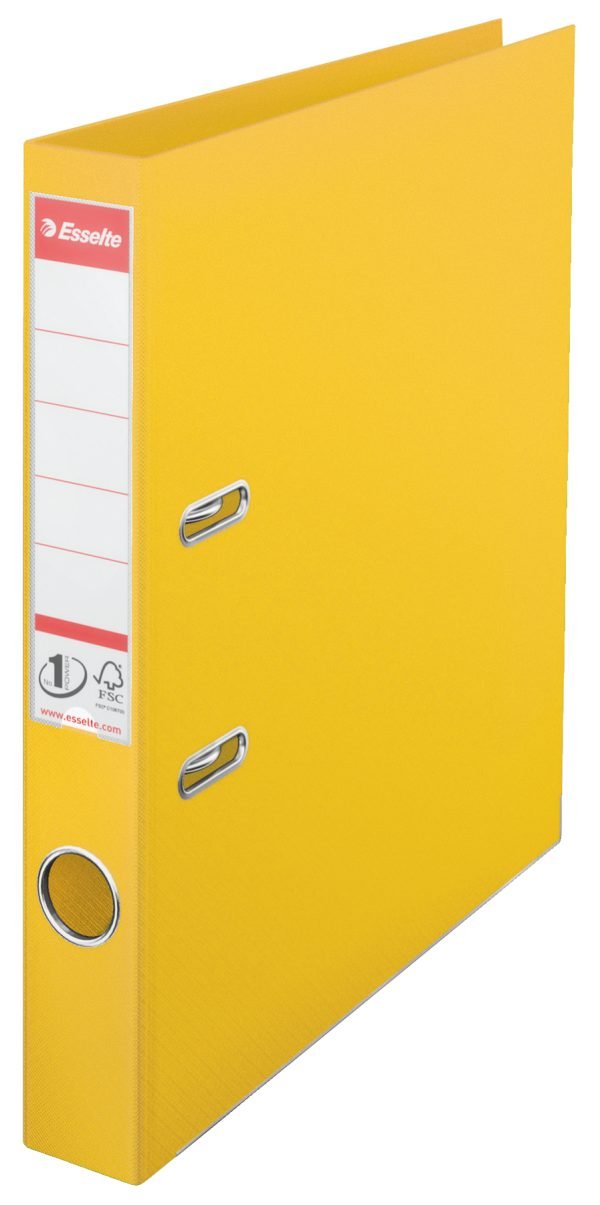BIBLIORAFT PLASTIFIAT INT-EXT 5CM GALBEN NR1 POWER ESSELTE – poza 1