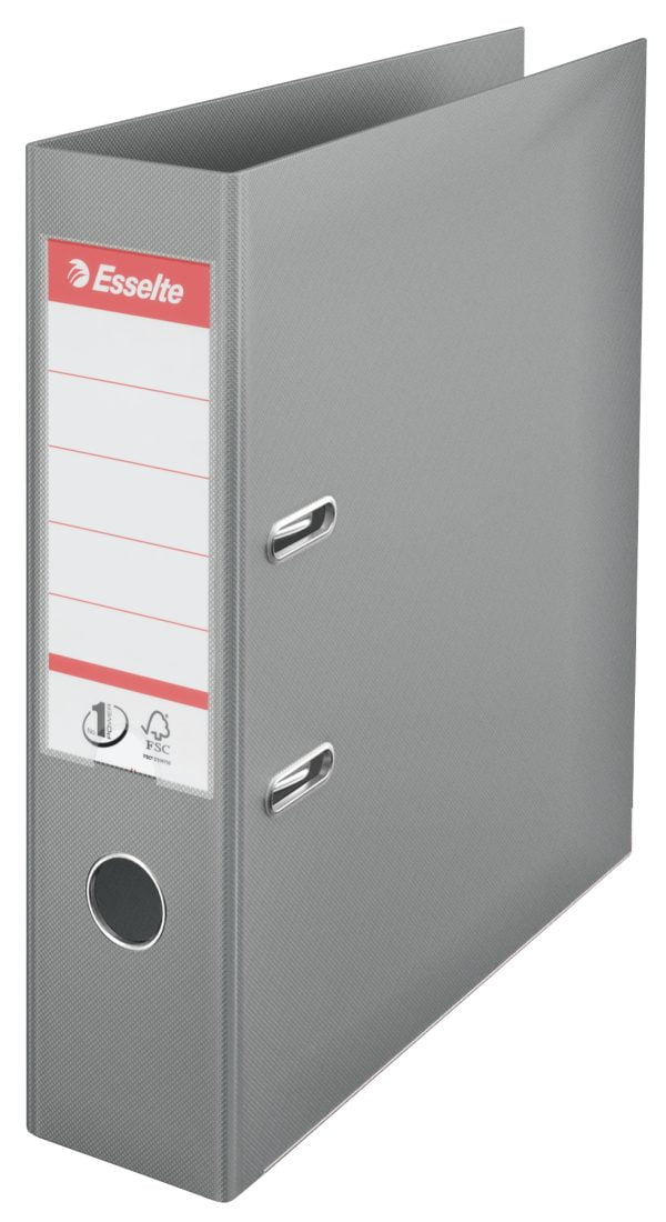 BIBLIORAFT PLASTIFIAT INT-EXT 7.5CM GRI NR1 POWER ESSELTE – poza 1