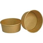 Bol salata din carton, kraft natur, D150 mm, 750cc 50 buc/set – poza 1