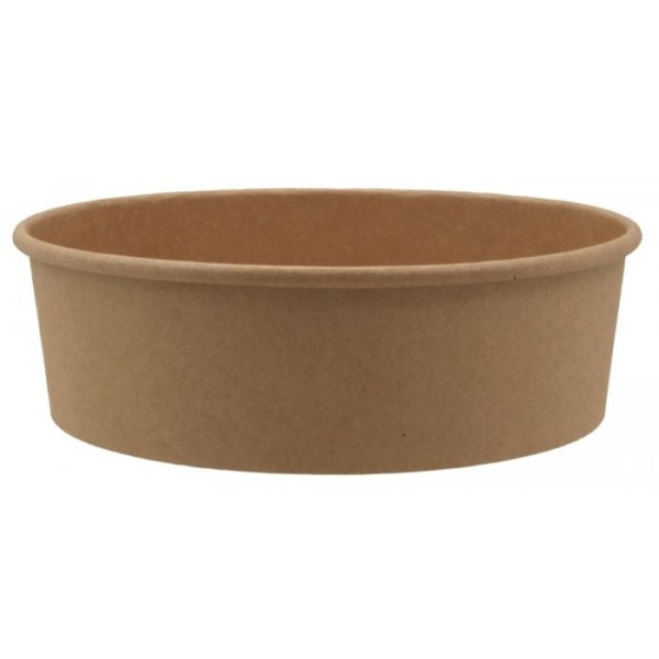 Bol salata din carton, kraft natur, D184 mm, 1000cc 50 buc/set – poza 1