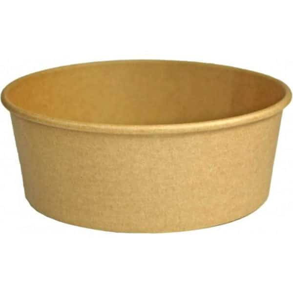 Bol salata din carton, kraft natur, D184 mm, 1300cc 50 buc/set – poza 2