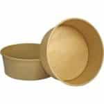 Bol salata din carton, kraft natur, D184 mm, 1300cc 50 buc/set – poza 1