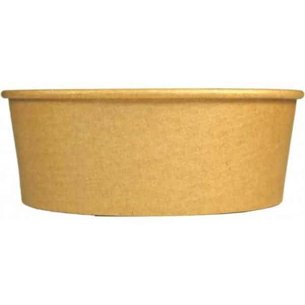 Bol salata din carton, kraft natur, D184 mm, 1300cc 50 buc/set – poza 4