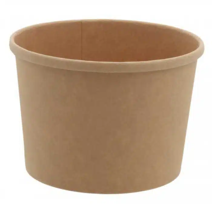 Boluri supa din carton, kraft natur,  25 buc/set d115 mm – poza 1