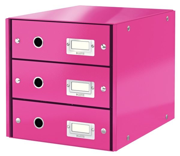 CABINET 3 SERTARE ROZ CLICK&STORE LEITZ – poza 1