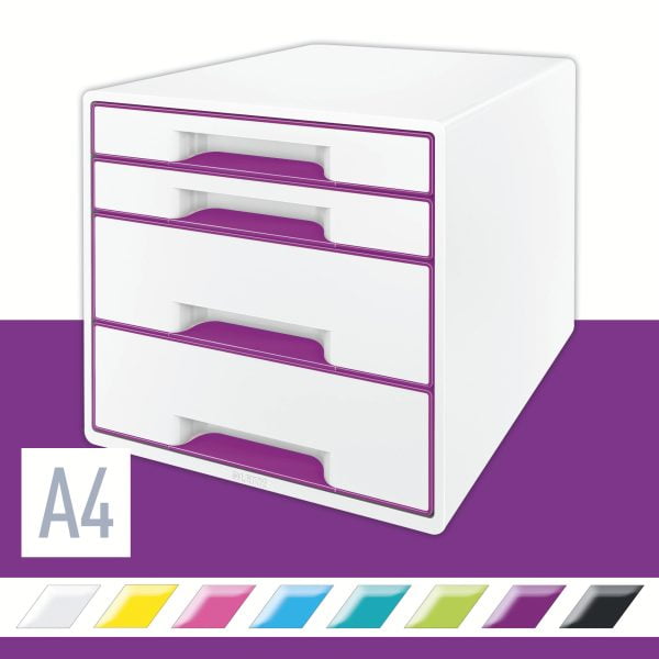 CABINET 4 SERTARE ALB/MOV WOW LEITZ – poza 1
