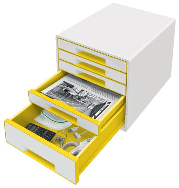 CABINET 5 SERTARE ALB/GALBEN WOW LEITZ – poza 1