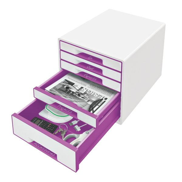 CABINET 5 SERTARE ALB/MOV WOW LEITZ – poza 2