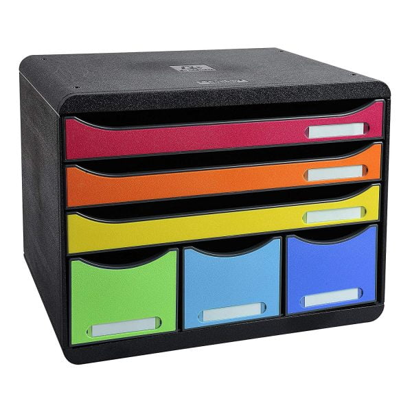 CABINET 6 SERTARE MAXI NEGRU/MULTICOLOR EXACOMPTA – poza 1