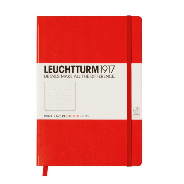 CAIET A5 PUNCTAT COP. RIGIDA ROSU LEUCHTTURM – poza 1