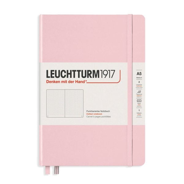 CAIET A5 PUNCTAT COP. RIGIDA ROZ PASTEL LEUCHTTURM – poza 1
