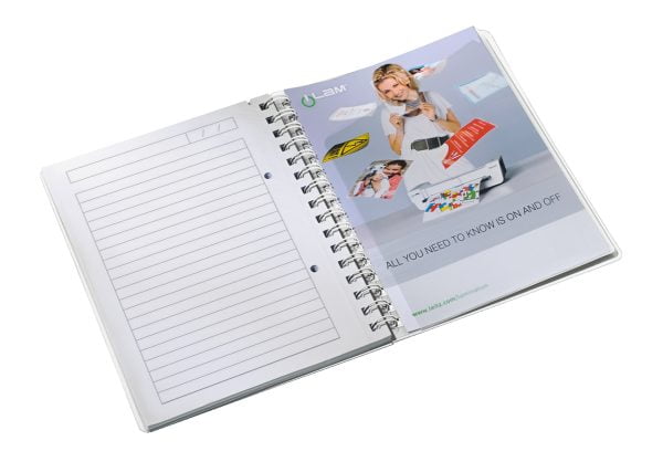 CAIET BIROU SPIRA A5 DR ALBASTRU METALIZAT WOW LEITZ – poza 3