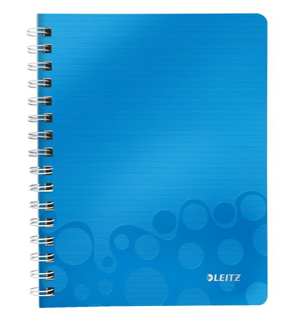 CAIET BIROU SPIRA A5 DR ALBASTRU METALIZAT WOW LEITZ – poza 1