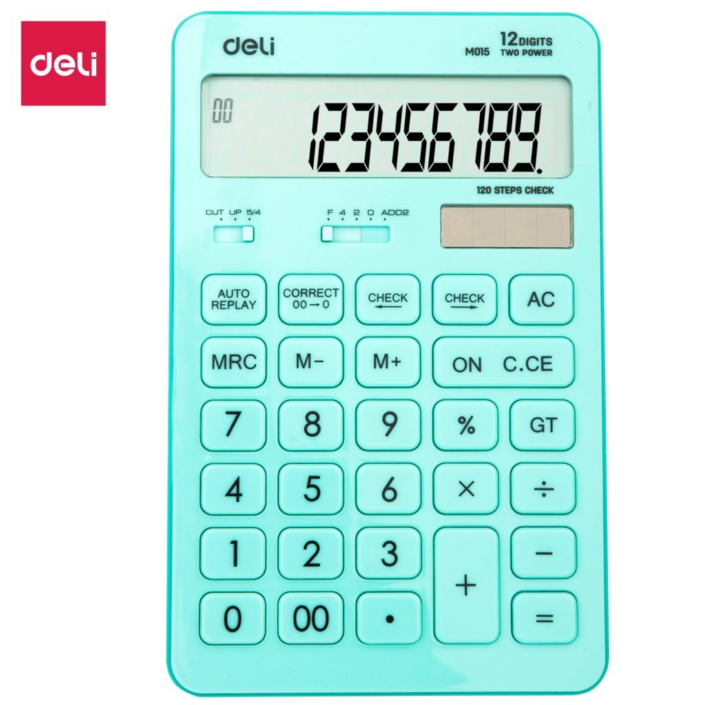CALCULATOR BIROU 12DIG 1531 BLEU PASTEL DELI – poza 1