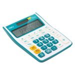 CALCULATOR BIROU 12DIG ALB-ALBASTRU 1238 DELI – poza 3