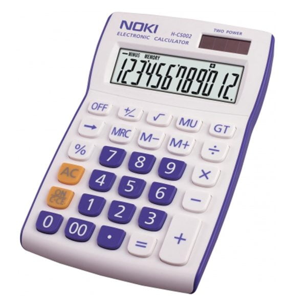 CALCULATOR BIROU 12DIG HCS002 ALB/ALBASTRU NOKI – poza 1