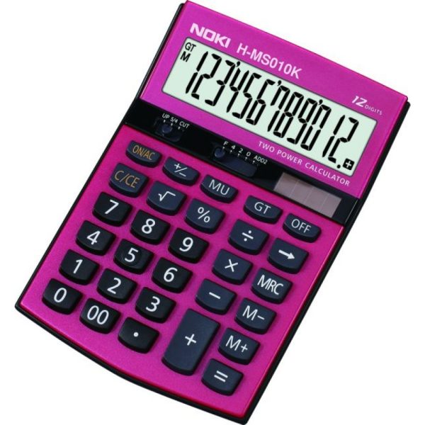 CALCULATOR BIROU 12DIG HMS010 ROSU NOKI – poza 1