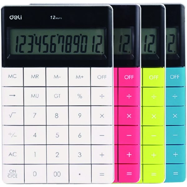 CALCULATOR BIROU 12DIG MODERN NEGRU DELI – poza 2