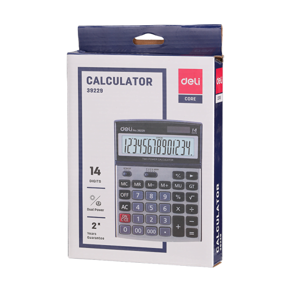 CALCULATOR BIROU 14DIG METAL 39229 DELI – poza 1