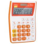 CALCULATOR BUZUNAR 12DIG ALB-PORTOCALIU 1122 DELI – poza 2