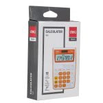 CALCULATOR BUZUNAR 12DIG ALB-PORTOCALIU 1122 DELI – poza 4
