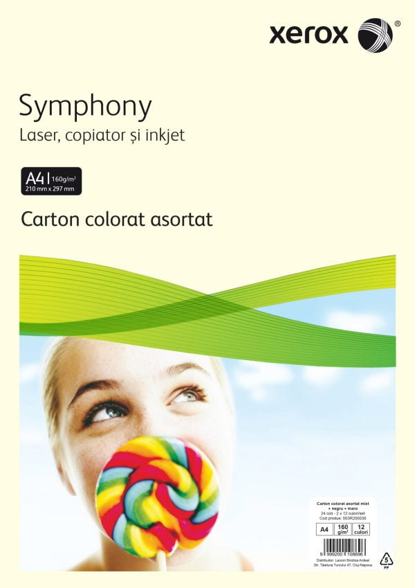 CARTON COPIATOR A4 AS MIXT+NEGRU+MARO 160G 2*12 CUL 24/TOP XEROX – poza 1