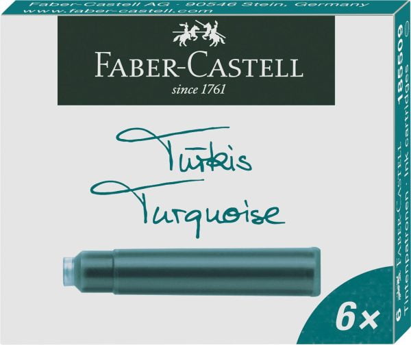 CARTUSE CERNEALA MICI TURCOAZ 6 BUC/CUTIE FABER-CASTELL – poza 1