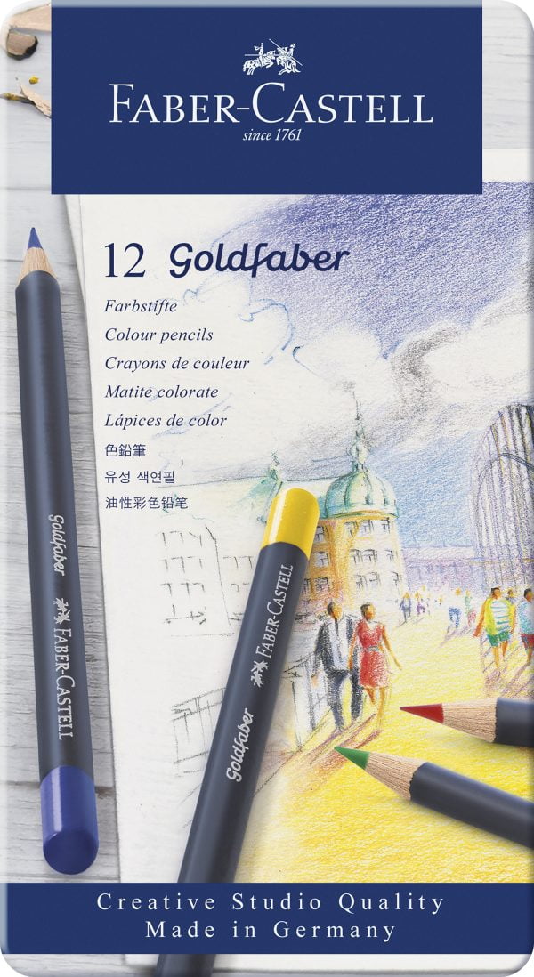CREIOANE COLORATE 12 CULORI GOLDFABER CUTIE METAL FABER-CASTELL – poza 1
