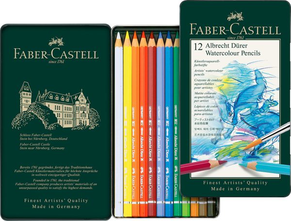 CREIOANE COLORATE ACUARELA 12 CULORI A. DURER FABER-CASTELL – poza 2
