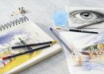 CREIOANE COLORATE AQUARELLE 12 CULORI GOLDFABER CUT. METAL FABER – poza 4