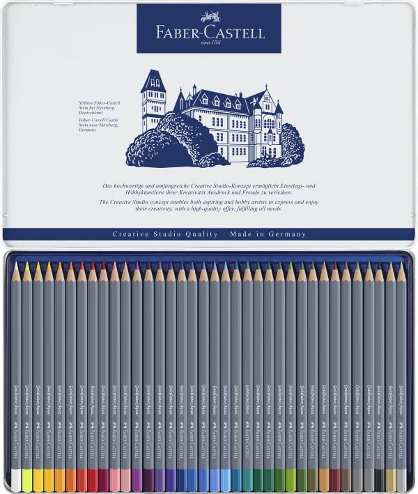 CREIOANE COLORATE AQUARELLE 36 CULORI GOLDFABER CUT. METAL FABER – poza 2