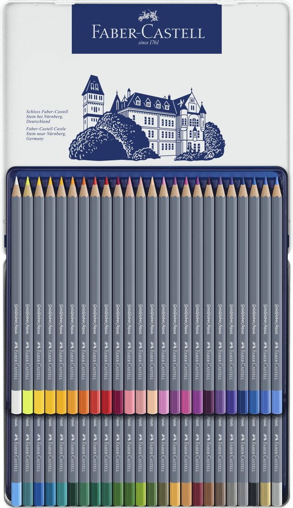 CREIOANE COLORATE AQUARELLE 48 CULORI GOLDFABER CUT. METAL FABER – poza 3