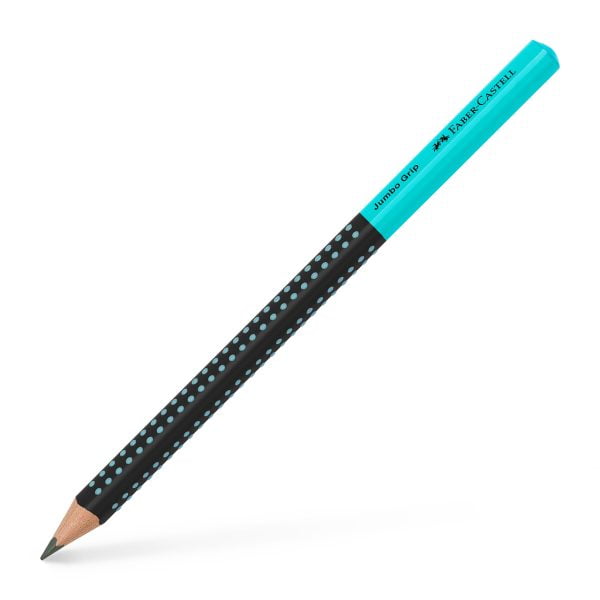 CREION GRAFIT B JUMBO GRIP TWO TONE NEGRU-TURCOAZ 2022 FABER-CASTELL – poza 2