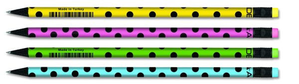 CREION GRAFIT HB CU GUMA LEMN NEGRU DOTTED ADEL – poza 1