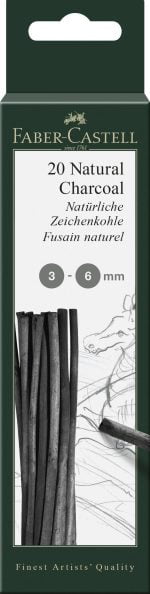 CUTIE 20 BUC CARBUNE NATURAL PITT MONOCHROME 3-6MM FABER-CASTELL – poza 1