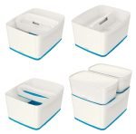 CUTIE DEPOZITARE CU CAPAC MARE ALB/ALBASTRU MYBOX LEITZ – poza 3