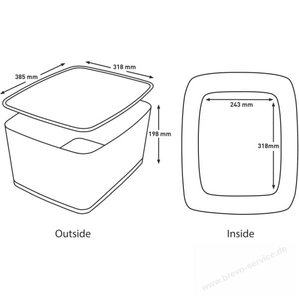 CUTIE DEPOZITARE CU CAPAC MARE ALB/ALBASTRU MYBOX LEITZ – poza 4