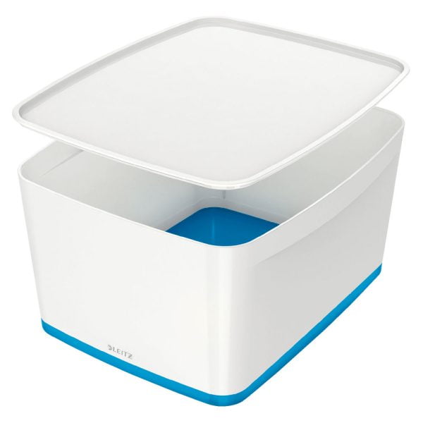 CUTIE DEPOZITARE CU CAPAC MARE ALB/ALBASTRU MYBOX LEITZ – poza 1