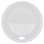 Capace albe bauturi calde PS pentru pahar carton 7oz d73mm  100buc/set – poza 1
