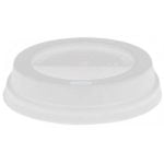 Capace albe bauturi calde PS pentru pahar carton 8oz d80mm  100buc/set – poza 2